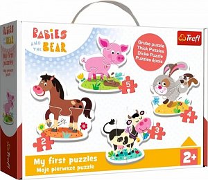 Trefl Puzzle Baby Na farmě 4v1 (2,3,4,5 dílků)