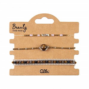 Náramky - Béžová planetka