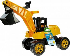 Bagr žlutočerný Giga Trucks plast 70cm v krabici 70x35x29cm