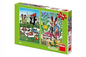 Krtek se raduje: puzzle 2x48 dílků