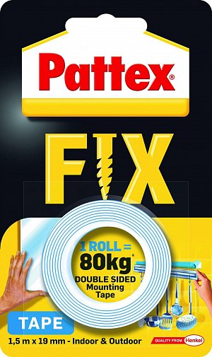 Henkel Pattex Fix - oboustranná páska, 1,5 m x 19 mm, nosnost 80 kg