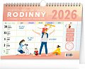Kalendář 2026 Rodinný, plánovací, s háčkem, 30 x 21 cm