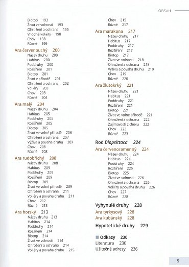 Náhled Arové - Chov, výživa a krmení, voliéry, život ve volnosti