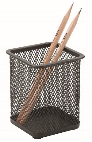 DONAU kelímek na psací potřeby Office Set, 80 x 80 x 100 mm, kov, černý