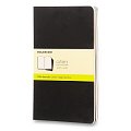 Sešity Moleskine Cahier, L, čisté, 3 ks - černý