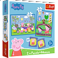 Trefl Puzzle Šťastné chvíle s prasátkem Pepinou / 30+48 dílků+pexeso