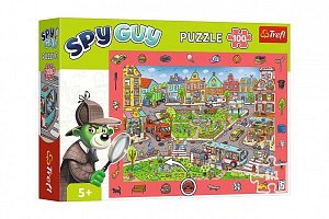 Puzzle s hledáním obrázků Spy Guy: Město 100 dílků