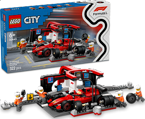 LEGO® City 60443 Zastávka v boxech F1® a personál s vozem Ferrari