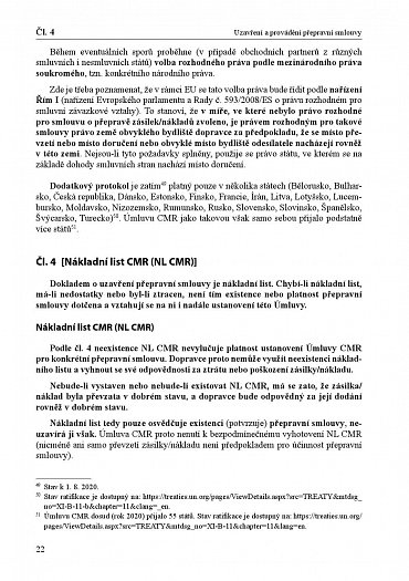 Náhled Úmluva CMR (č. 11/1975 Sb.) - Praktický komentář