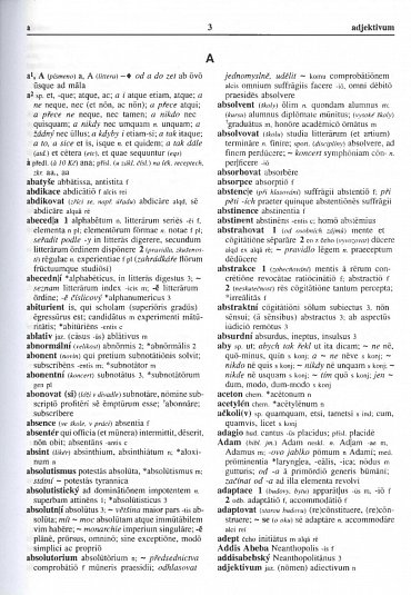 Náhled Česko/latinský slovník, 3.  vydání