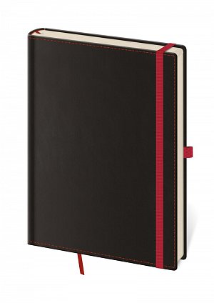 Zápisník - Black Red - linkovaný L
