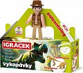 Igráček Paleontolog - figurka s vykopávkami dinosaurů Tyranosaura a Stegosaura