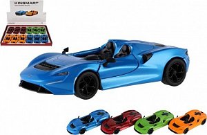 Auto Kinsmart McLaren Elva kov/plast 13cm na zpětné natažení 4 barvy 12ks v boxu