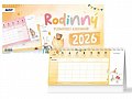 Rodinný plánovací kalendář 2026 - stolní kalendář