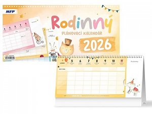 Rodinný plánovací kalendář 2026 - stolní kalendář