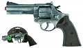 Policejní revolver Gold colection stříbrný kovový 12 ran