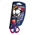 Colorino dětské nůžky s potiskem Football, kulaté, 12,5 cm, asymetrické