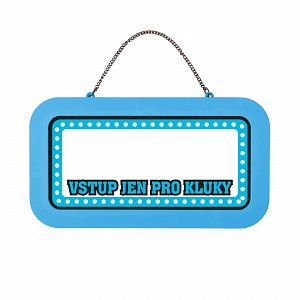 Neonová cedulka bez jména - Jen pro kluky