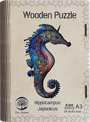 Wooden puzzle Hippocampus Japonicus A3