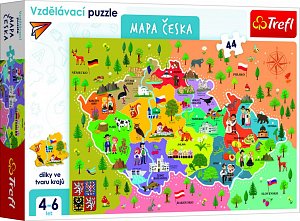 Trefl Puzzle Mapa České republiky / 44 dílků