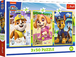 Puzzle Naši psi 3v1 Tlapková patrola 3x50 dílků