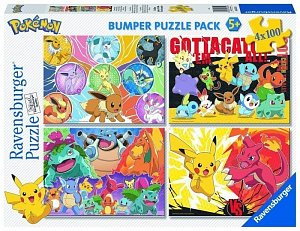 Puzzle Pokémon 4x100 dílků