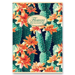 Školní sešit Pigna Nature Flowers A5, linkovaný, 40 listů, mix motivů