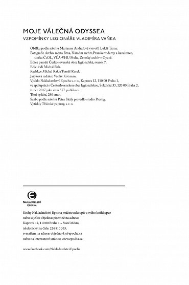 Náhled Moje válečná Odyssea - Vzpomínky legionáře Vladimíra Vaňka