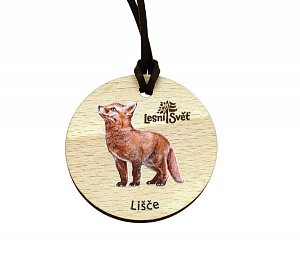 Dřevěná medaile masiv - Lišče