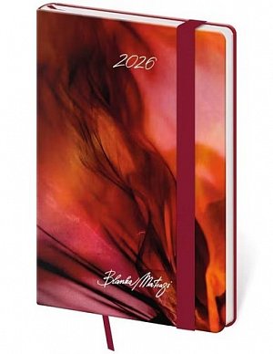 Diář 2026 týdenní kapesní Vario - Matragi Red s gumičkou