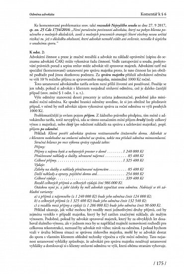 Náhled Advokátní tarif - Odměna advokáta podle stavu k 1.2.2019 - Komentář (vyhláška č. 177/1996 Sb.