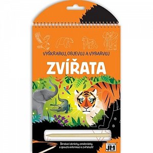 Zvířata - Vyškrabuj, objevuj, vybarvuj