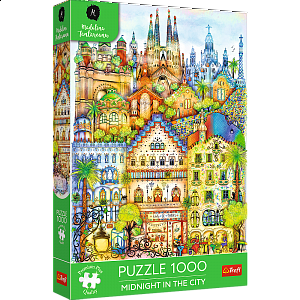 Puzzle Premium 1000 dílků - Půlnoc v Barceloně 