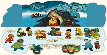 Náhled Betlém skládací + Vánoční koledy s notami