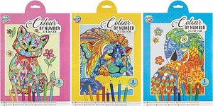 Malování podle čísel + 8 pastelek