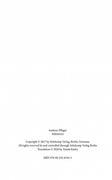 Náhled Nikdy, 1.  vydání