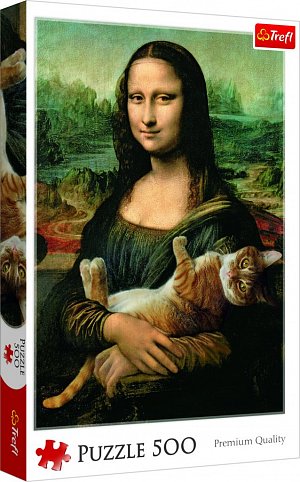 Trefl Puzzle Mona Lisa s kočkou / 500 dílků