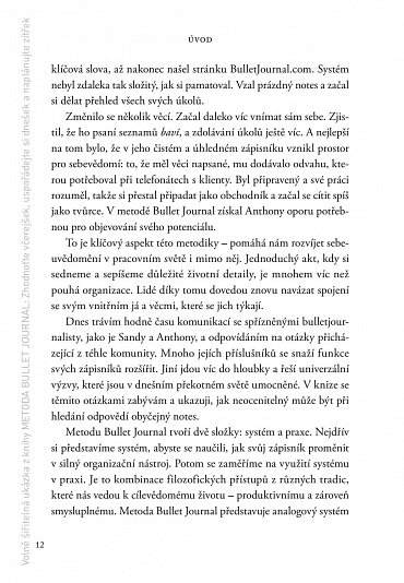 Náhled Metoda Bullet Journal - Zhodnoťte včerejšek, uspořádejte si dnešek a naplánujte zítřek