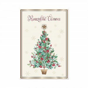 Vánoční přání - Ozdobený stromeček
