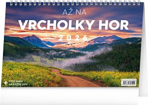 Kalendář 2026 stolní: Až na vrcholky hor, 23,1 x 14,5 cm
