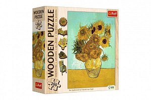 Dřevěné puzzle Art: Vincent van Gogh - Slunečnice 200 dílků