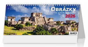 Kalendář stolní 2026 - Obrázky ze světa/Obrázky zo sveta
