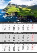 Kalendář nástěnný 2026 - Pobřeží  – 3měsíční/Pobrežie – 3mesačné