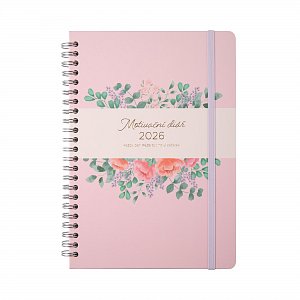 Růžový motivační diář A5 2026