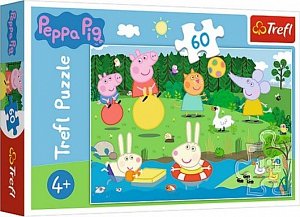Trefl Puzzle Peppa Pig u rybníka / 60 dílků