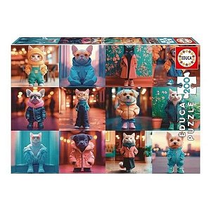 Puzzle Módní zvířátka 200 dílků