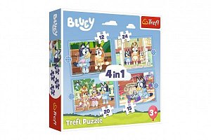 Puzzle Bluey a její svět 4v1 (12,15,20,24 dílků)