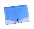 Organizér na dokumenty s gumou A4 Opaline čirá-modrá 13kapes