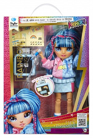 Rainbow High Junior Fashion panenka v rockové kapele - Skyler