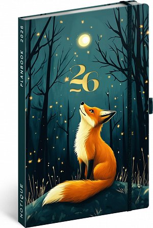 NOTIQUE Planbook diář/notes Liška 2026, 13 x 21 cm